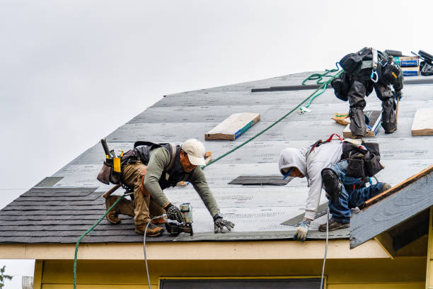 Professional Gutter Installation technician working in Emerson, GA